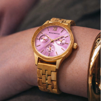 Drewniany zegarek WoodWatch Rose Champagne