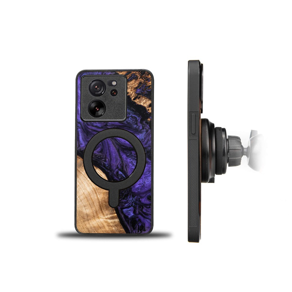 Etui Bewood Unique na Xiaomi 13T / 13T Pro - Violet z MagSafe