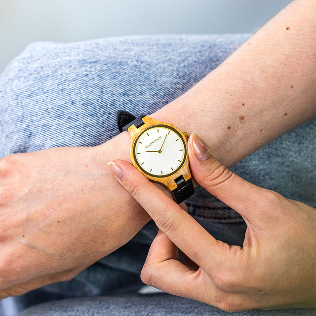 Drewniany zegarek WoodWatch Nordic Sun - Black Cactus