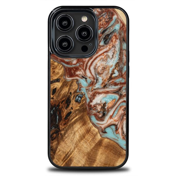 Drewniane Etui Unique iPhone 14 Pro - Planets - Jowisz