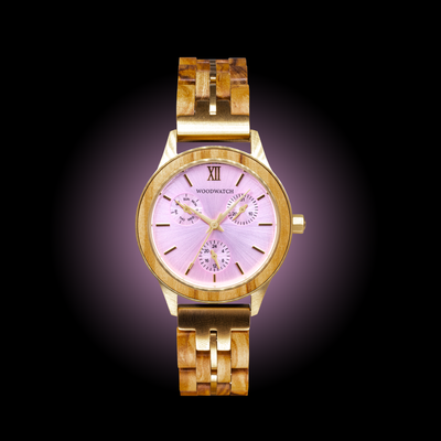 Drewniany zegarek WoodWatch Rose Champagne