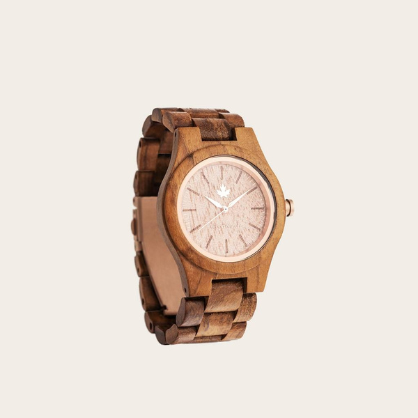 Drewniany zegarek WoodWatch Teak Rosegold