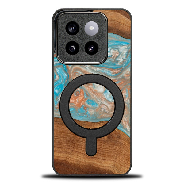 Etui Bewood Unique do Xiaomi 14T Pro - Planets - Saturn z MagSafe