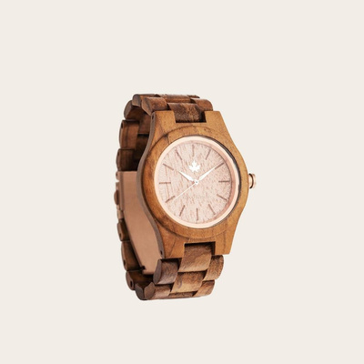 Drewniany zegarek WoodWatch Teak Rosegold