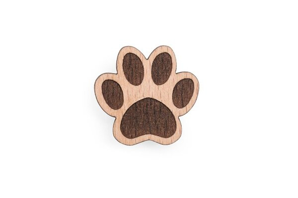 Drewniana broszka Paw