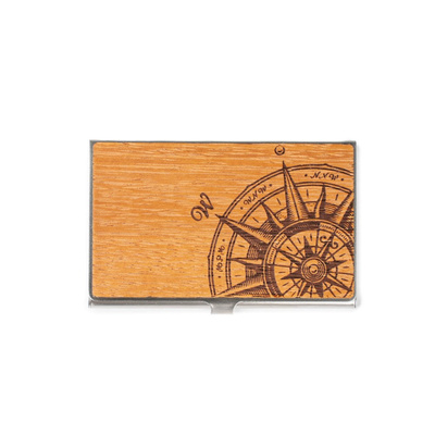 Drewniany Wizytownik Bewood Inox Traveler Merbau