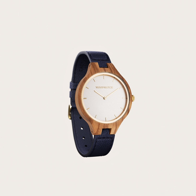 Drewniany zegarek WoodWatch Nordic Sun - Navy Blue Cactus