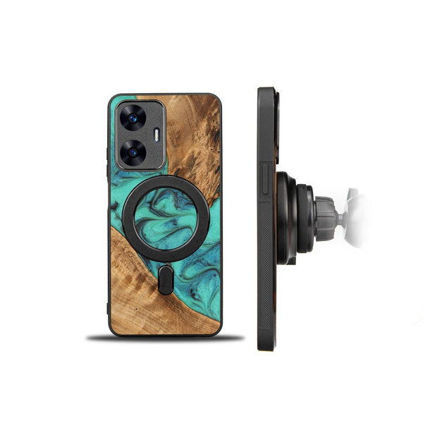 Etui Bewood Unique - Realme C55 - Turquoise z MagSafe