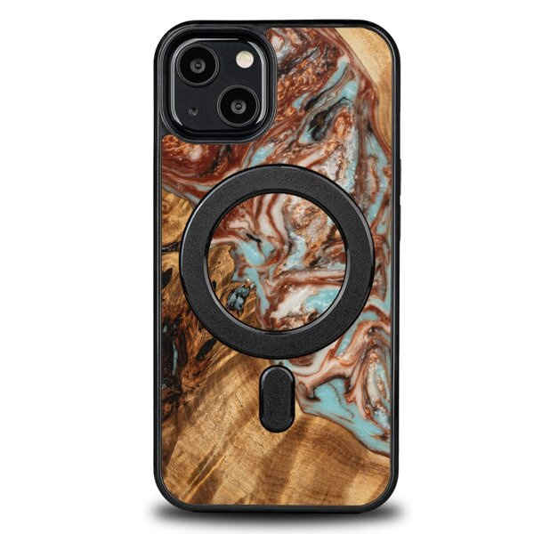 Drewniane Etui iPhone Unique 13 - Planets Jowisz z MagSafe