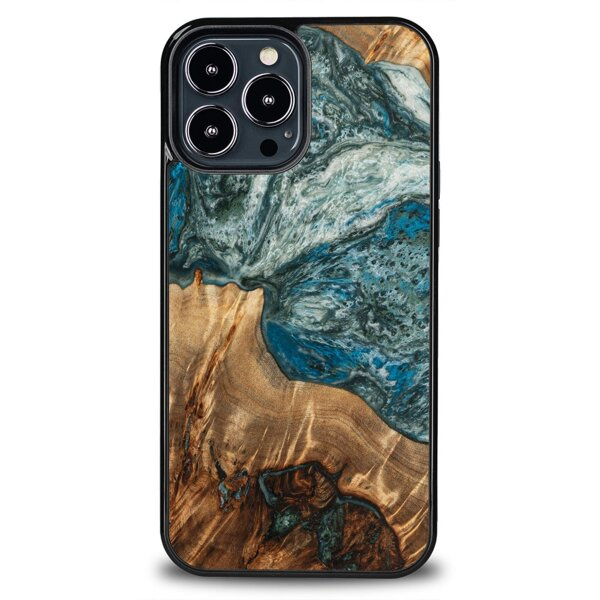 Drewniane Etui Unique iPhone 13 Pro Max - Planets - Ziemia