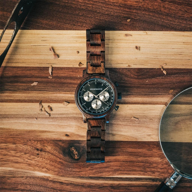 Drewniany zegarek WoodWatch Chrono Slate