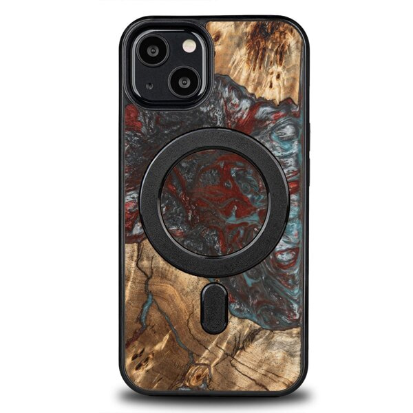 Drewniane Etui iPhone Unique 13 - Planets - Pluton z MagSafe