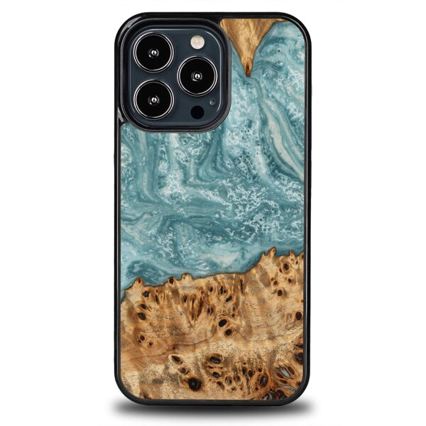 Drewniane Etui Unique iPhone 13 Pro - Planets - Uran