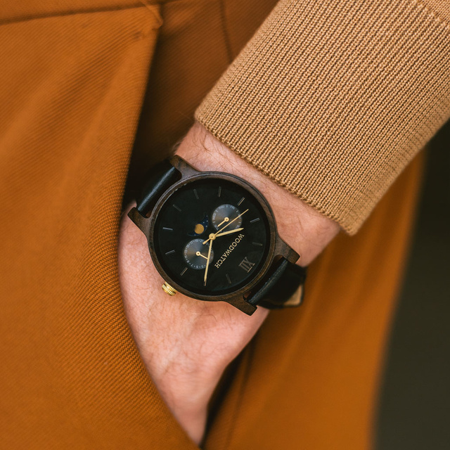 Drewniany zegarek WoodWatch Dark Forest Jet