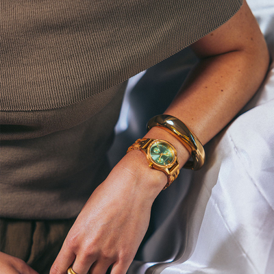 Drewniany zegarek WoodWatch Emerald Elegance