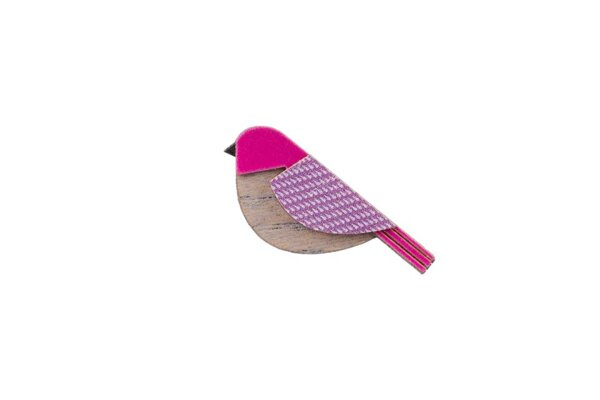 Dreweniana broszka Purple Cutebird