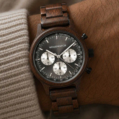 Drewniany zegarek WoodWatch Chrono Slate