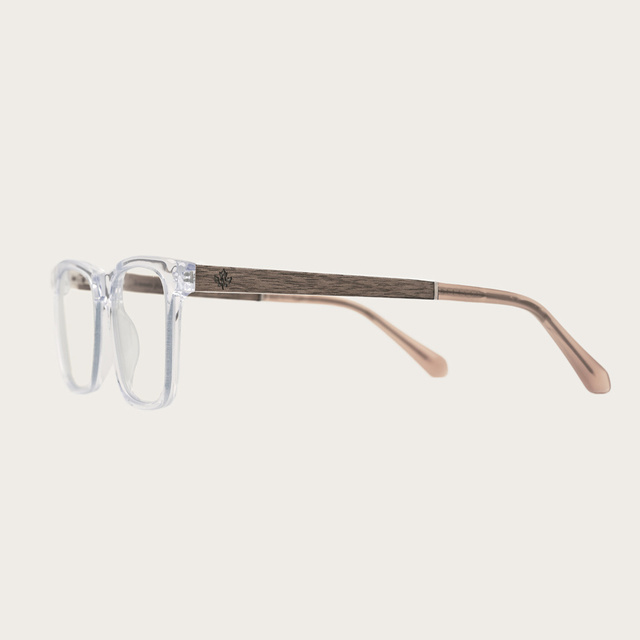 Drewniane okulary BROOKLYN Clear
