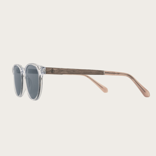 Drewniane okulary przeciwsłoneczne ELLIPSE Clear Smoke
