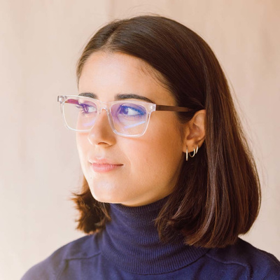 Drewniane okulary BROOKLYN Clear