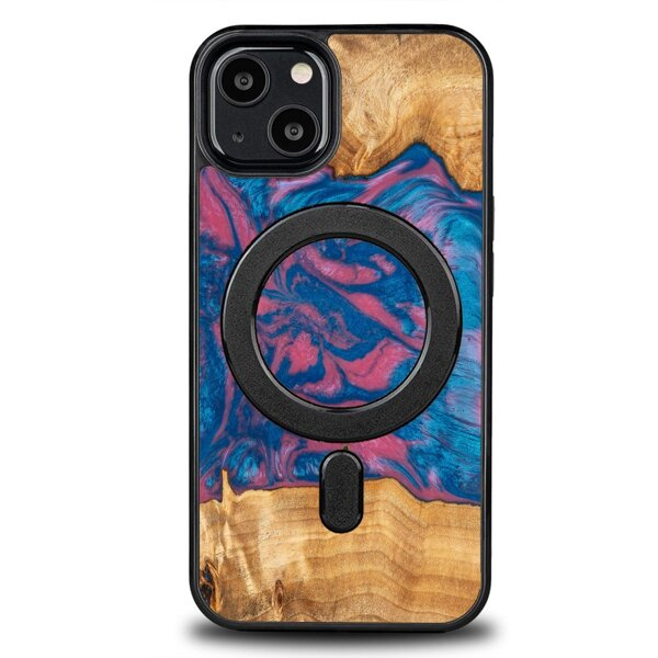 Drewniane Etui iPhone Unique 13- Neons - Vegas z MagSafe