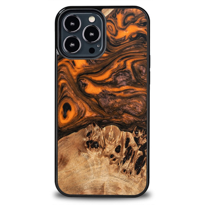 Drewniane Etui Unique iPhone 13 Pro Max - Orange