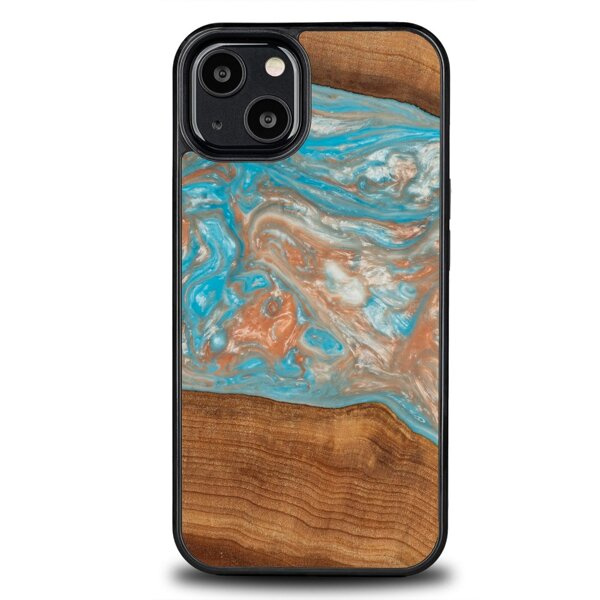 Drewniane Etui iPhone Unique 13 - Planets - Saturn