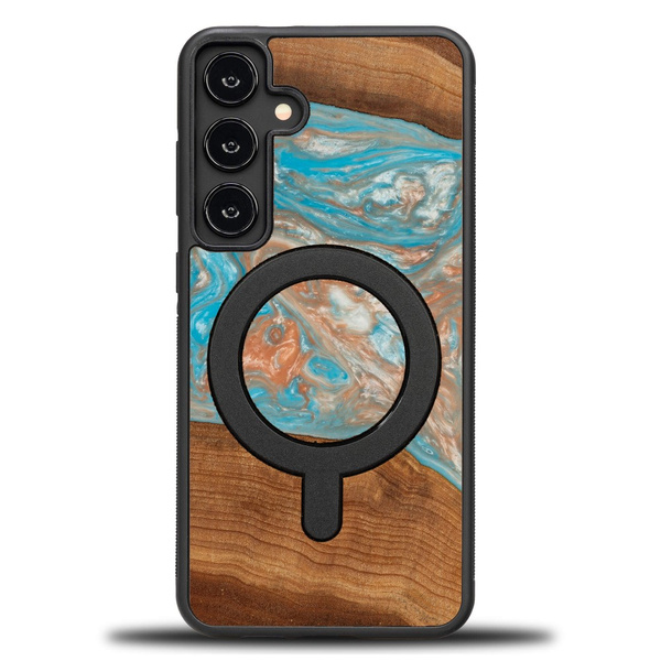 Etui Bewood Unique do Samsung Galaxy S24 FE 5G - Planets - Saturn z MagSafe