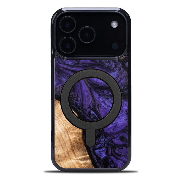 Etui Bewood Unique do iPhone 18 Pro - Violet z MagSafe