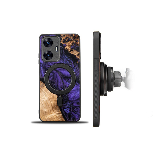 Etui Bewood Unique - Realme C55 - Violet z MagSafe