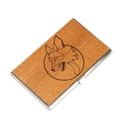 Drewniany Wizytownik Bewood Inox Lis Merbau