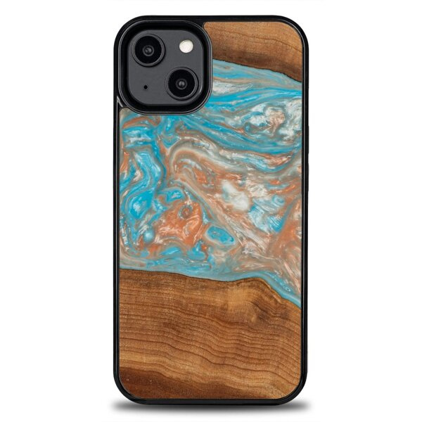 Drewniane Etui iPhone Unique 14 - Planets - Saturn