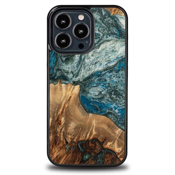 Drewniane Etui Unique iPhone 13 Pro - Planets - Ziemia