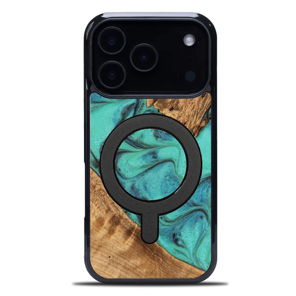 Etui Bewood Unique do iPhone 18 Pro - Turquoise z MagSafe