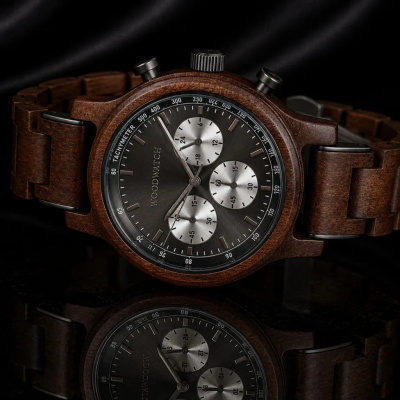 Drewniany zegarek WoodWatch Chrono Slate