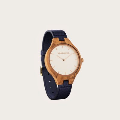 Drewniany zegarek WoodWatch Nordic Rose - Navy Blue Cactus