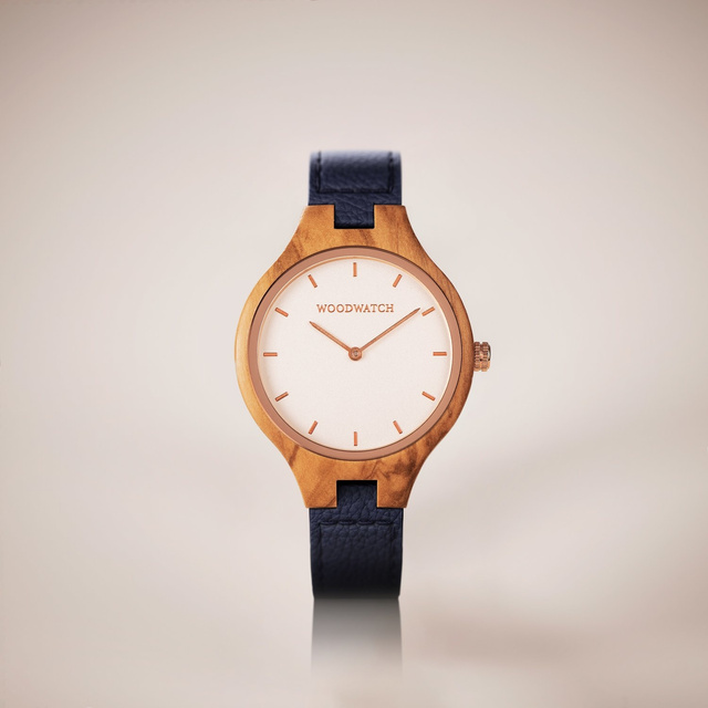 Drewniany zegarek WoodWatch Nordic Rose - Navy Blue Cactus