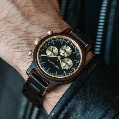 Drewniany zegarek WoodWatch Chrono Black Forest