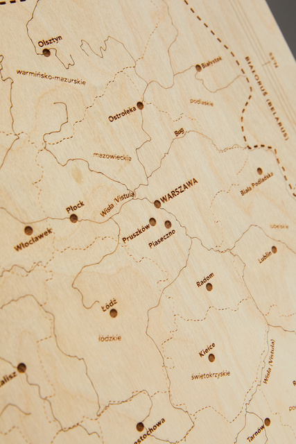 Polska – Drewniana Mapa