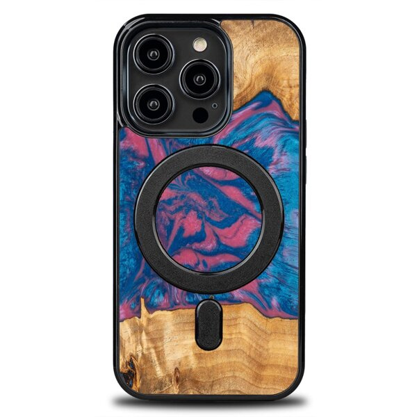 Drewniane Etui Unique iPhone 14 Pro - Neons - Vegas z MagSafe