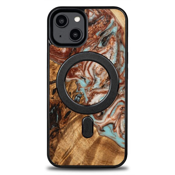Drewniane Etui iPhone Unique 14 Plus - Planets Jowisz z MagSafe