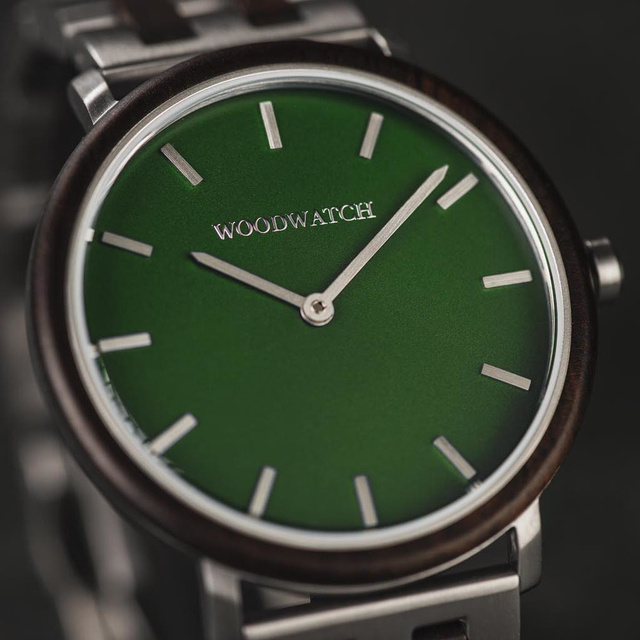 Drewniany zegarek WoodWatch Leadwood Green