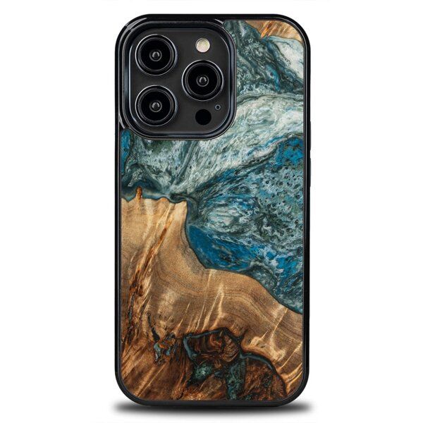 Drewniane Etui Unique iPhone 14 Pro - Planets - Ziemia
