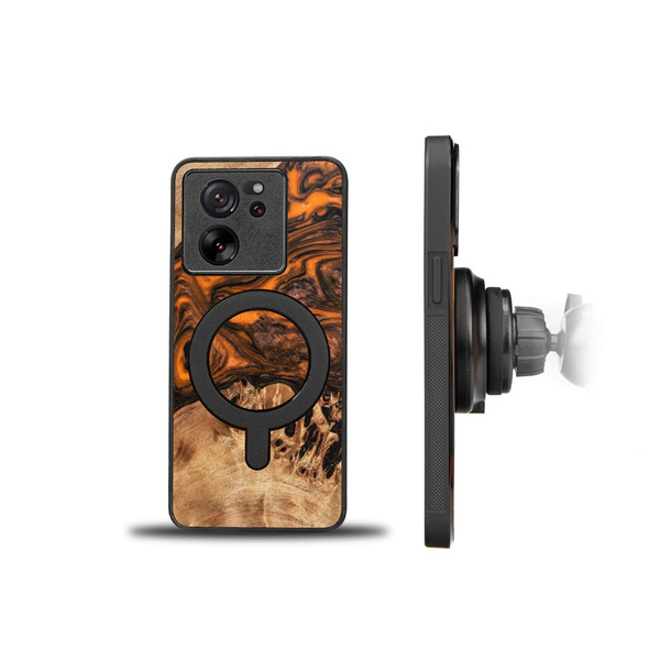 Etui Bewood Unique na Xiaomi 13T / 13T Pro - Orange z MagSafe
