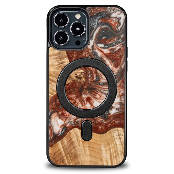 Drewniane Etui Unique iPhone 13 Pro Max - Planets - Wenus z MagSafe