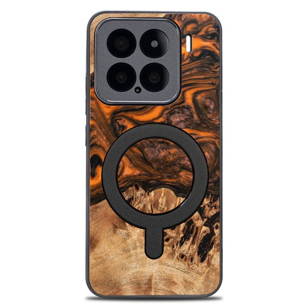 Etui Bewood Unique do Xiaomi 15 - Orange z MagSafe