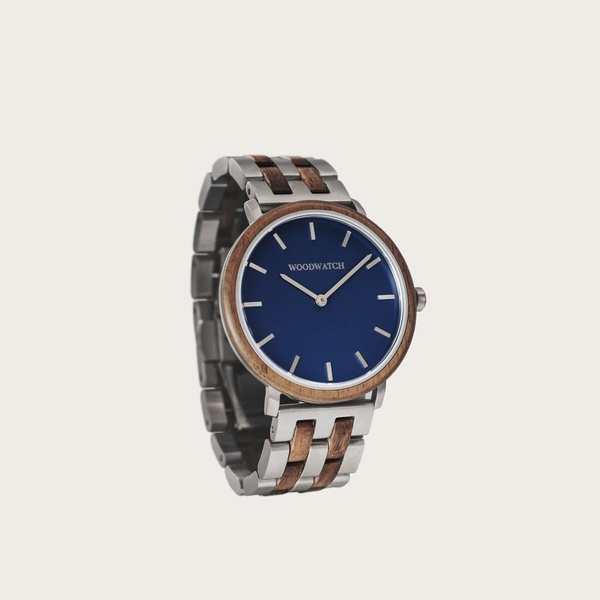 Drewniany zegarek WoodWatch Walnut Blue