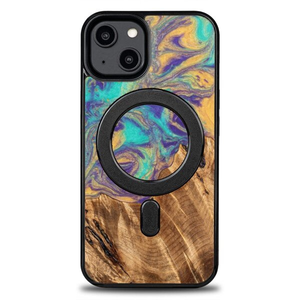 Drewniane Etui iPhone Unique 14 - Planets Merkury z MagSafe
