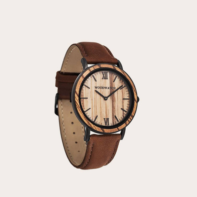 Drewniany zegarek WoodWatch Striped Zebra Pecan