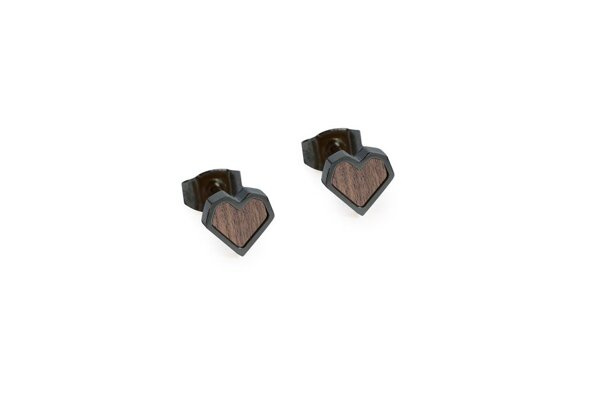 Metalowe kolczyki Apis Nox Heart